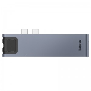 USB-хаб Baseus Thunderbolt C+Pro Seven-in-one smart HUB docking station Grey