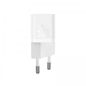 Сетевое зарядное устройство Baseus GaN5 Fast Charger (mini) 1C 30W EU White