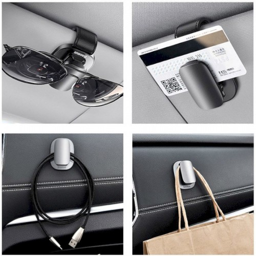 Автомобільний тримач для окуляр Baseus Platinum Vehicle eyewear clip（clamping type）Black