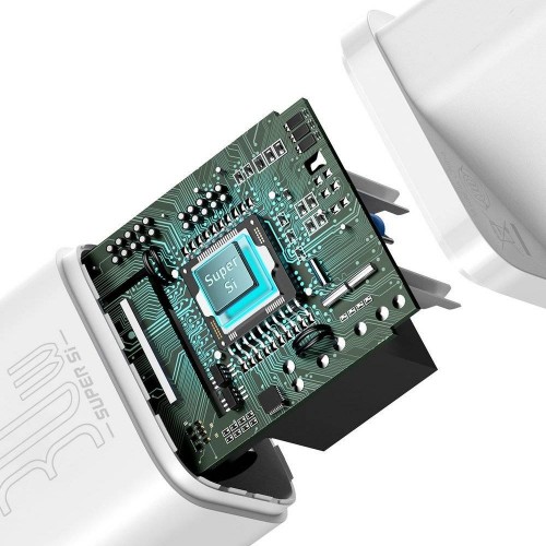 Сетевое зарядное устройство Baseus Super Si quick charger IC 30W EU White