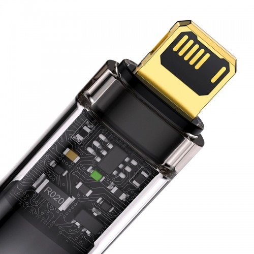 Кабель Baseus Explorer Series Auto Power-Off Fast Charging Data Cable USB to IP 2.4A 1m Black
