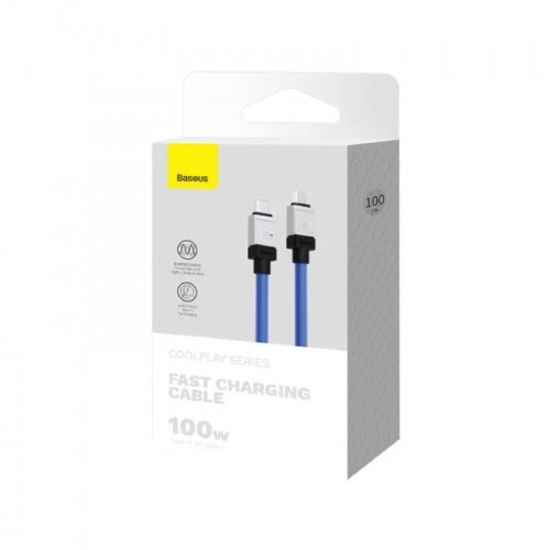 Кабель Baseus CoolPlay Series Fast Charging Cable Type-C to Type-C 100W 1m Blue