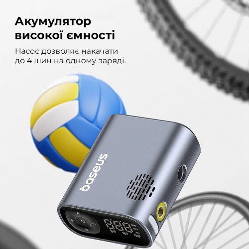Автомобильный насос Baseus PrimeTrip Series Portable Bike Pump Cosmic Black