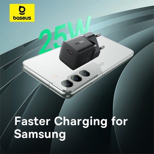 Сетевое зарядное устройство Baseus GaN5 Fast Charger (mini) 1C 25W EU Cluster Black