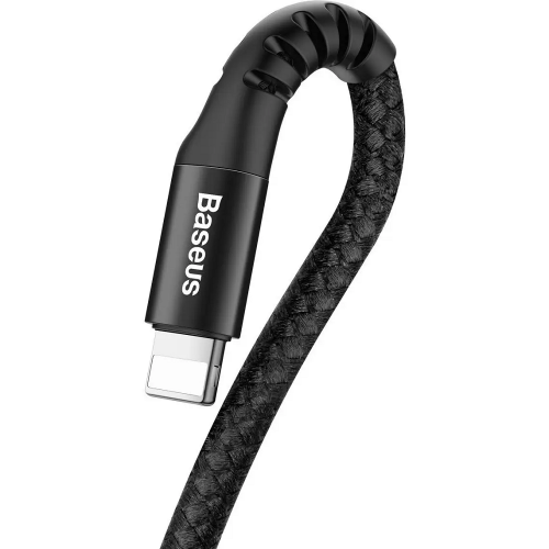 Кабель Baseus Fish eye Spring Data Cable Lightning 1 м, чёрный