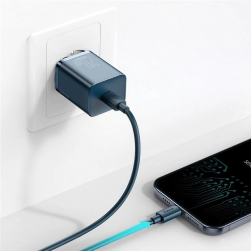 Сетевое зарядное устройство Baseus Super Si Quick Charger 1C 20W EU Blue