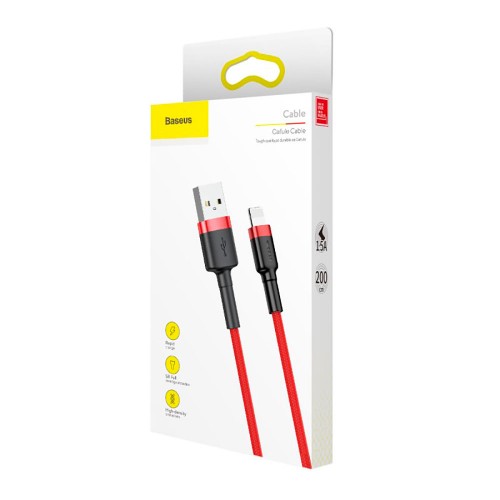 Кабель Baseus Cafule Cable USB For Lightning 1.5A 2m Red+Red