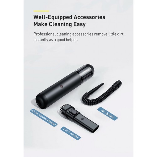 Автомобильный пылесос Baseus A3 CarVacuumCleaner（15000pa）Tarnish