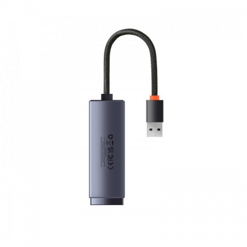 USB-хаб Baseus серии Lite: Ethernet-адаптер USB-A на RJ45, LAN-порт (100 Мбит/с), чёрный