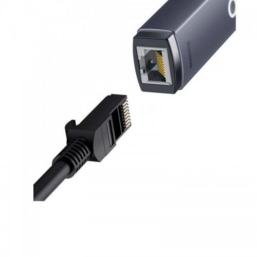 USB-хаб Baseus серии Lite: Ethernet-адаптер USB-A на RJ45, LAN-порт (100 Мбит/с), чёрный
