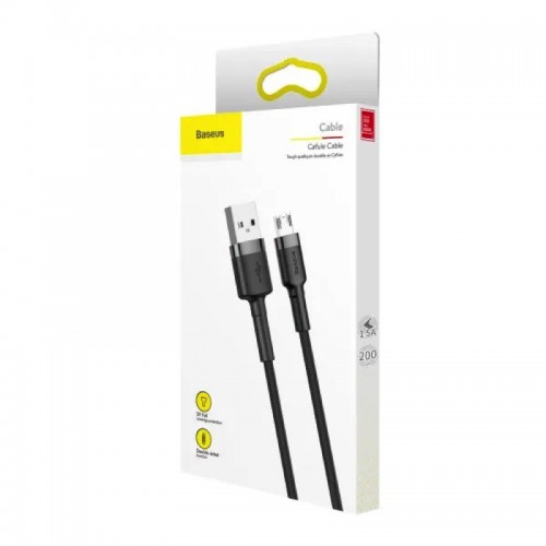 Кабель Baseus Cafule Cable USB для Micro 1,5A 2 м серый+черный