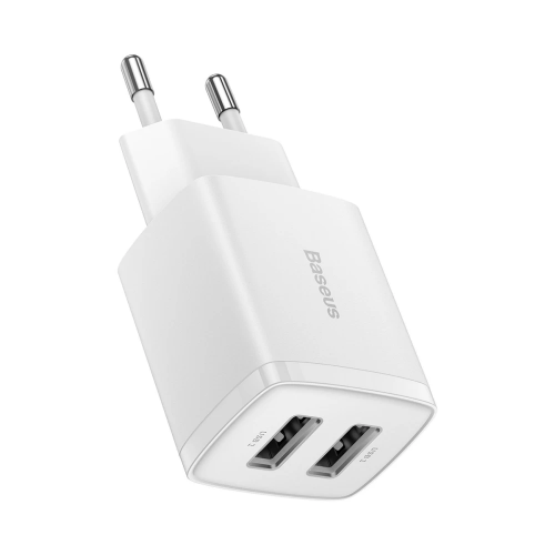 Мережевий зарядний пристрій Baseus Compact Charger 2U 10.5W EU White