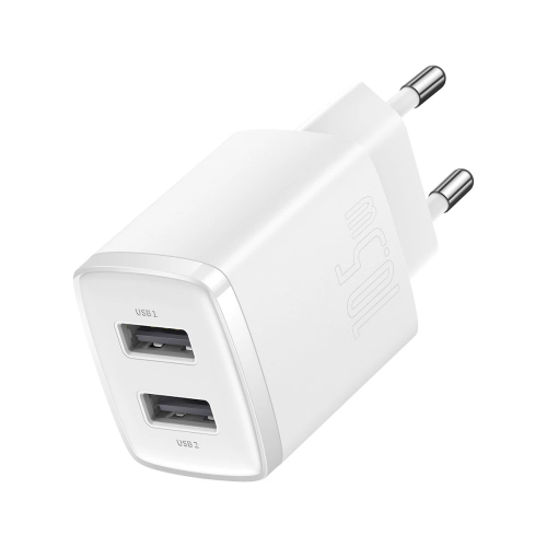 Мережевий зарядний пристрій Baseus Compact Charger 2U 10.5W EU White