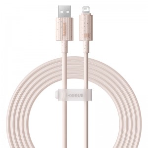 Кабель Baseus Habitat Series Fast Charging Cable USB to iP 2.4A 2m Wheat Pink