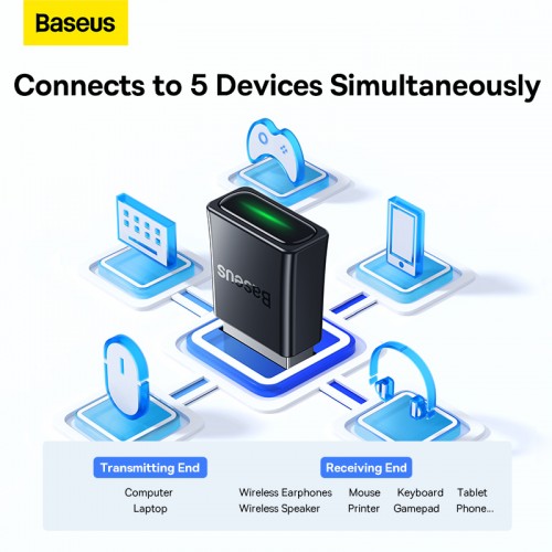 Bluetooth-адаптер Baseus BA07 Wireless Adapter Black