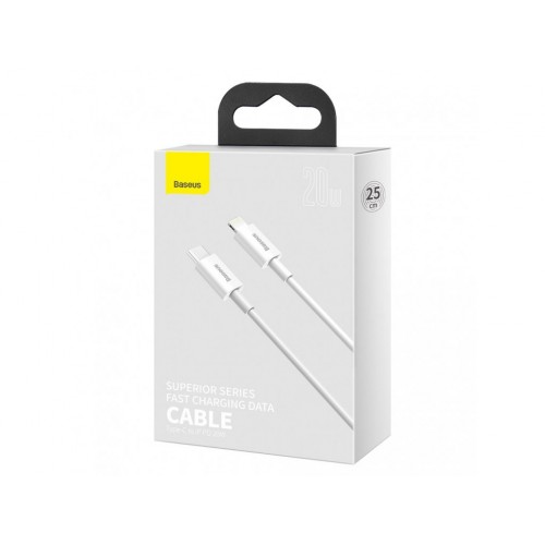 Кабель Baseus Superior Series Fast Charging Data Cable Type-C to iP PD 20W 0.25m White