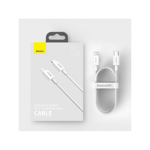 Кабель Baseus Superior Series Fast Charging Data Cable Type-C to iP PD 20W 0.25m White