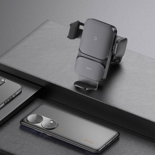 Автотримач для телефона з БЗП Baseus Wisdom Auto Alignment 15W Black