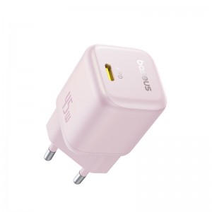 Сетевое зарядное устройство Baseus PicoGo GaN Fast Charger 1C 45W EU Baby Pink