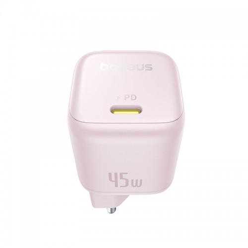 Сетевое зарядное устройство Baseus PicoGo GaN Fast Charger 1C 45W EU Baby Pink