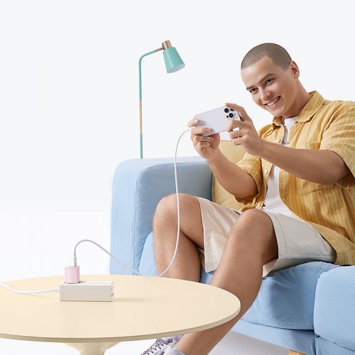 Сетевое зарядное устройство Baseus PicoGo GaN Fast Charger 1C 45W EU Baby Pink