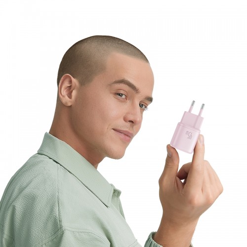 Сетевое зарядное устройство Baseus PicoGo GaN Fast Charger 1C 45W EU Baby Pink