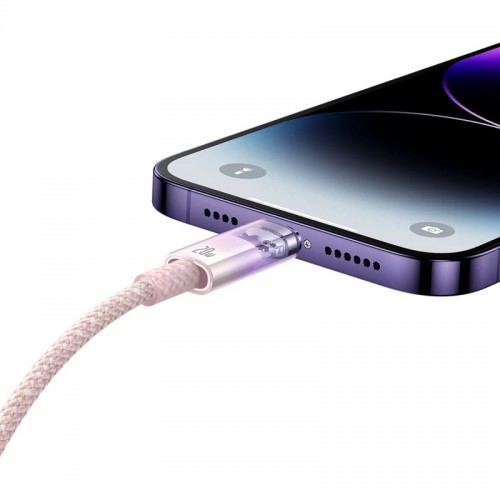 Кабель Baseus Explorer Series Fast Charging Cable with Smart Temperature Control Type-C to iP 20W 1m Pink