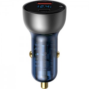 Автомобільний зарядний пристрій Baseus Particular Digital Display QC+PPS Dual Quick Charger Car Charger 65W Shallow tarnish