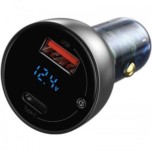 Автомобильное зарядное устройство Baseus Particular Digital Display QC+PPS Dual Quick Charger Car Charger 65W Неглубокое потускнение