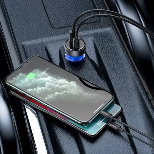 Автомобильное зарядное устройство Baseus Particular Digital Display QC+PPS Dual Quick Charger Car Charger 65W Неглубокое потускнение