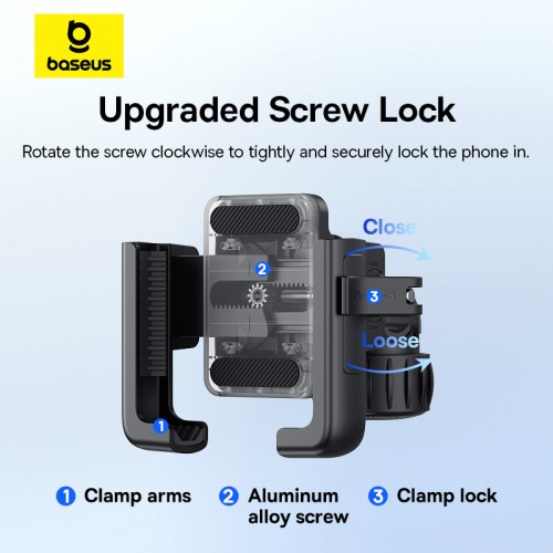 Велотримач для телефона Baseus GoTrip Series Bike Phone Mount Cluster Black