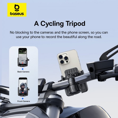 Велотримач для телефона Baseus GoTrip Series Bike Phone Mount Cluster Black