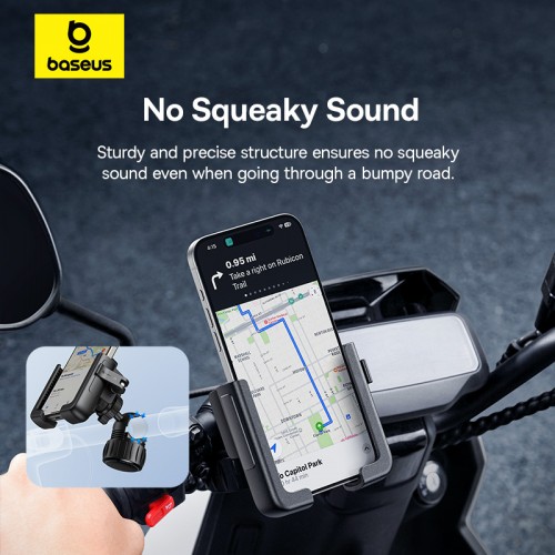 Велотримач для телефона Baseus GoTrip Series Bike Phone Mount Cluster Black