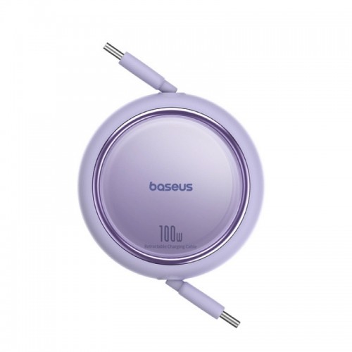 Кабель Baseus Free2Draw Mini Retractable для зарядки Type-C — Type-C 100W 1 м, Nebula Purple
