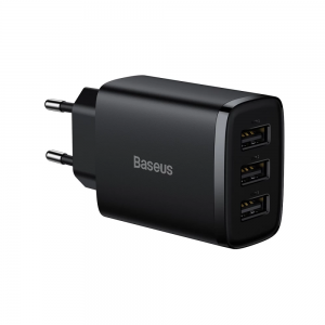 Сетевое зарядное устройство Baseus Compact Charger 3U 17W EU Black