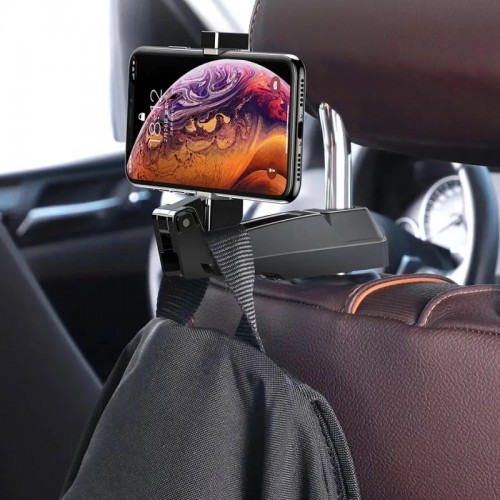 Автотримач для телефона Baseus Backseat Vehicle Phone Holder Hook Black
