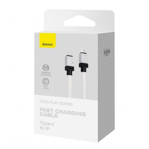 Кабель Baseus CoolPlay Series Fast Charging Cable Type-C to iP 20W 1m White