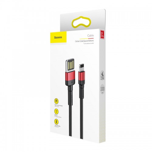 Кабель Baseus Cafule Cable（Special Edition）USB For iP 1m Red+Black