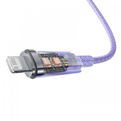 Кабель Baseus Explorer Series Fast Charging Cable with Smart Temperature Control Type-C to iP 20W 1m Purple