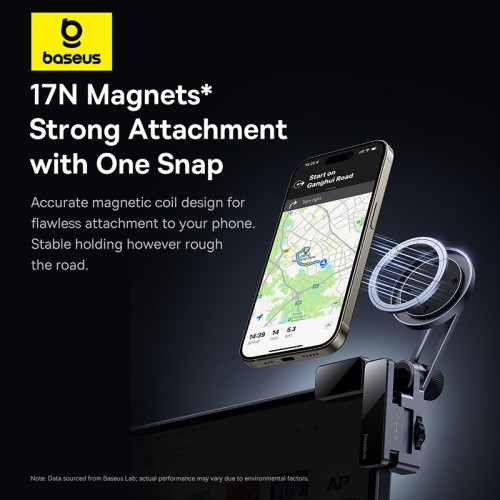 Автотримач для телефона Baseus MaxView Magnetic Car Mount for In-Vehicle Infotainment Screen Space Grey
