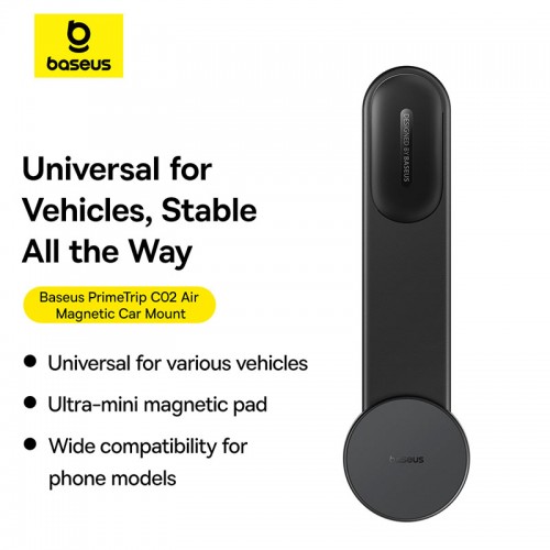 Автотримач для телефона Baseus PrimeTrip C02 Air Magnetic Car Mount Stick-on Type Cluster Black