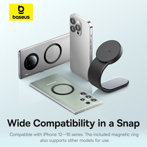 Автотримач для телефона Baseus PrimeTrip C02 Air Magnetic Car Mount Stick-on Type Cluster Black