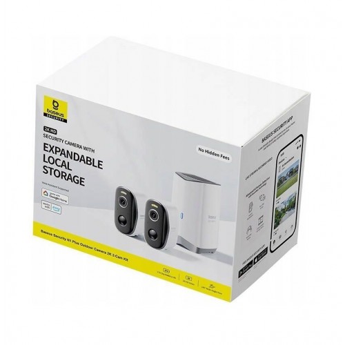 IP-камера відеоспостереження Baseus Security N1 Plus Outdoor Camera 2K 2-Cam Kit White EU