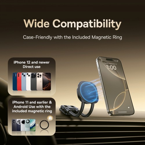 Автотримач для телефона Baseus PrimeTrip C03s Magnetic Car Mount (Stick-on Type, Cosmic Black)