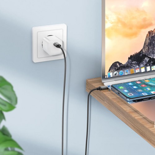 Кабель BOROFONE BX87 Sharp 60W для зарядки и передачи данных Type-C – Type-C, черный