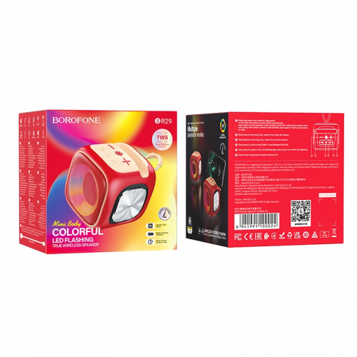 Портативная колонка BOROFONE BR29 Interest sports BT speaker Красная