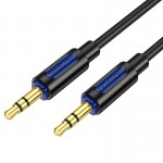 Аудіокабель BOROFONE BL20 3.5mm male to 3.5mm male, silicone, 1m Black
