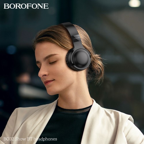 Беспроводные накладные наушники BOROFONE BO32 Show BT headphones Black