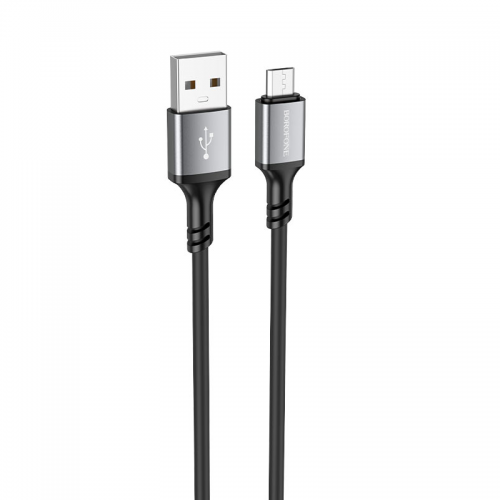 Кабель BOROFONE BX83 Micro Famous силиконовый кабель для зарядки и передачи данных, чёрный