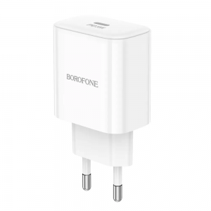 Мережевий зарядний пристрій BOROFONE BA81A single port PD20W charger(EU) White